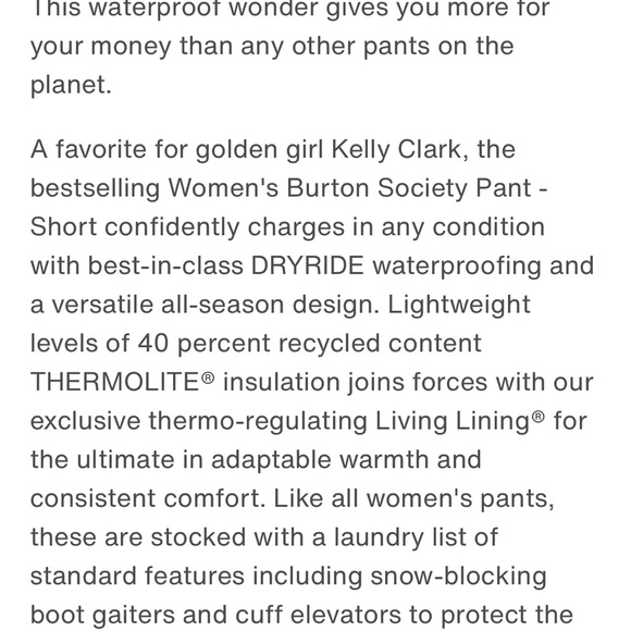 Burton Society Snow Pant - Picture 16 of 17